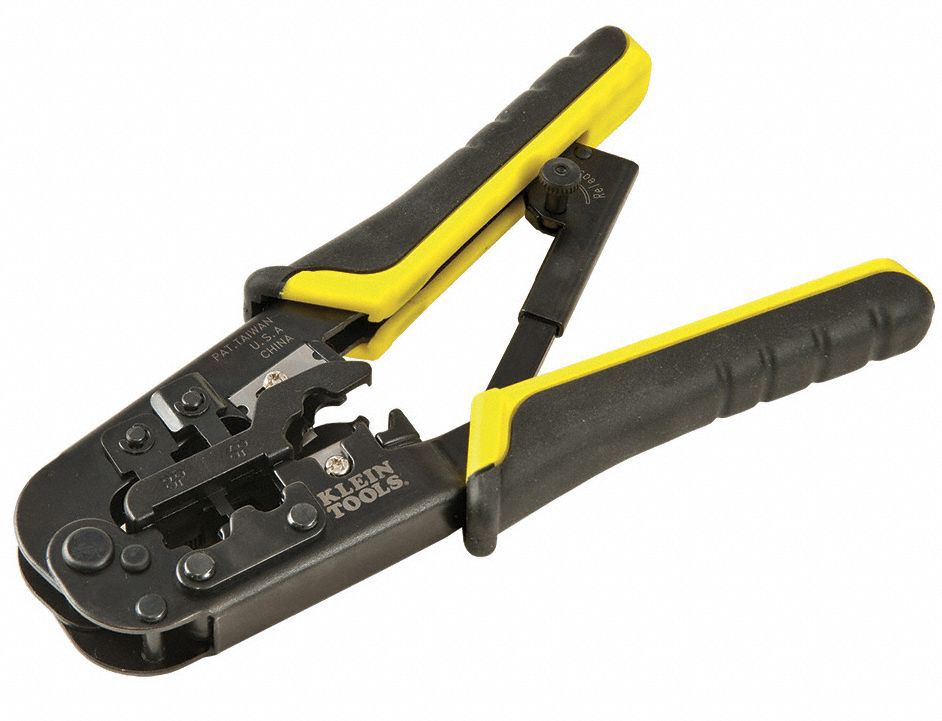 KLEIN TOOLS 7 1/2 inL Ratchet Crimper, 28 to 22 AWG 6LFT9VDV226011