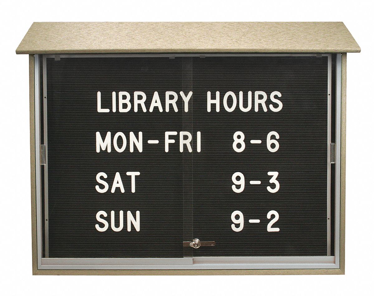 UNITED VISUAL PRODUCTS Letter Board Outdoor Enclosed Bulletin Board