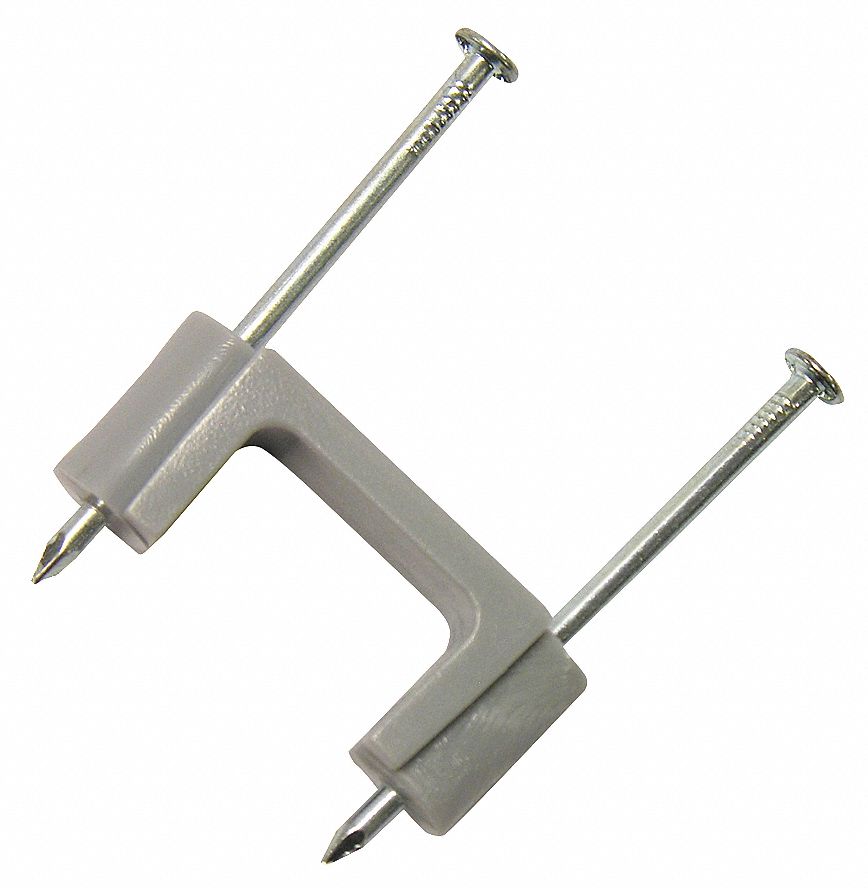 GARDNER BENDER Cable Staple 3/4 in Size, Gray, 5 PK 6LVF7GSE105