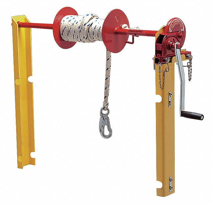 ALLEGRO Guardrail Winch 35 ft Cable Lg, 1/2 in Cable Dia., 300 lb Max