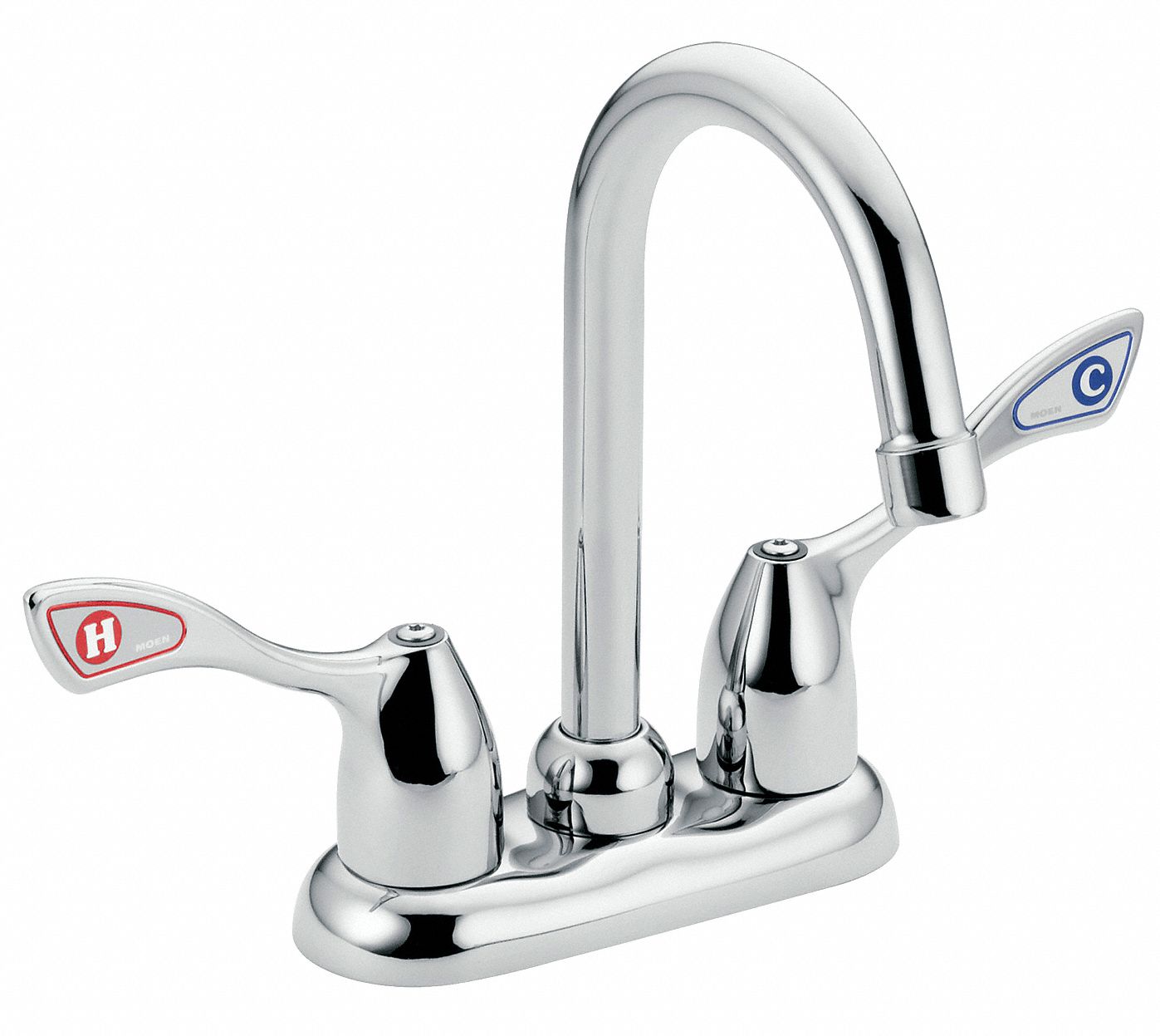 MOEN COMMERCIAL Gooseneck, Bar Faucet, Wristblade Faucet Handle Type, 1