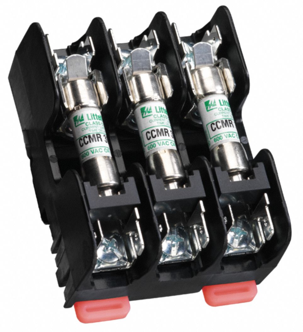 LITTELFUSE Fuse Block, Fuse UL Class CC 6MUX3L60030C3PQDINR Grainger
