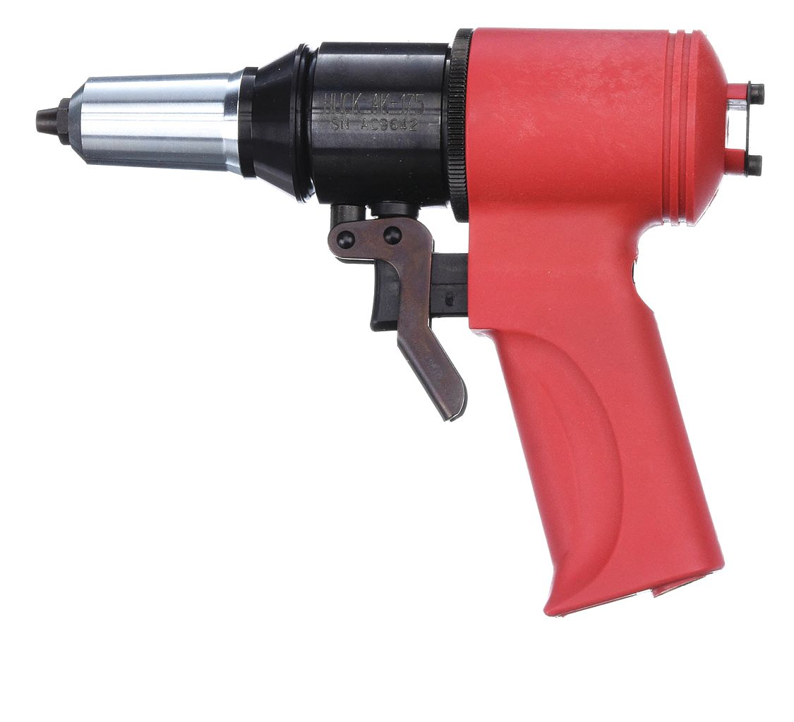 HUCK MAGNALOK, 5/8 in Stroke Lg, 3,500 lbf Pulling Force, Air Riveter