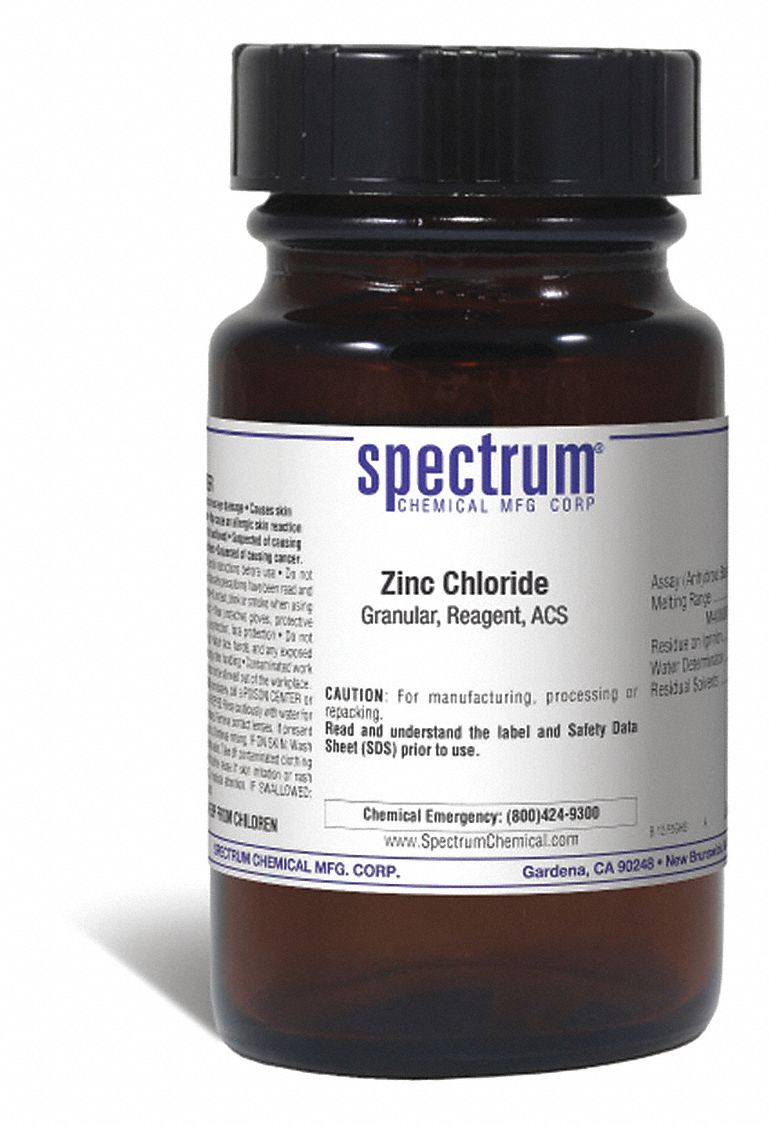7646857, 136.29, Zinc Chloride, Granular, Reagent, ACS 6NPF3Z1055