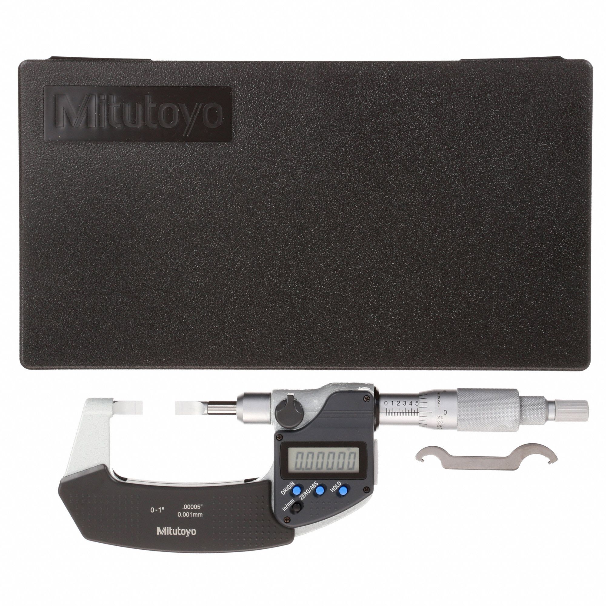 MITUTOYO Digital Blade Micrometer, Operation Type Digital, Range 0 in