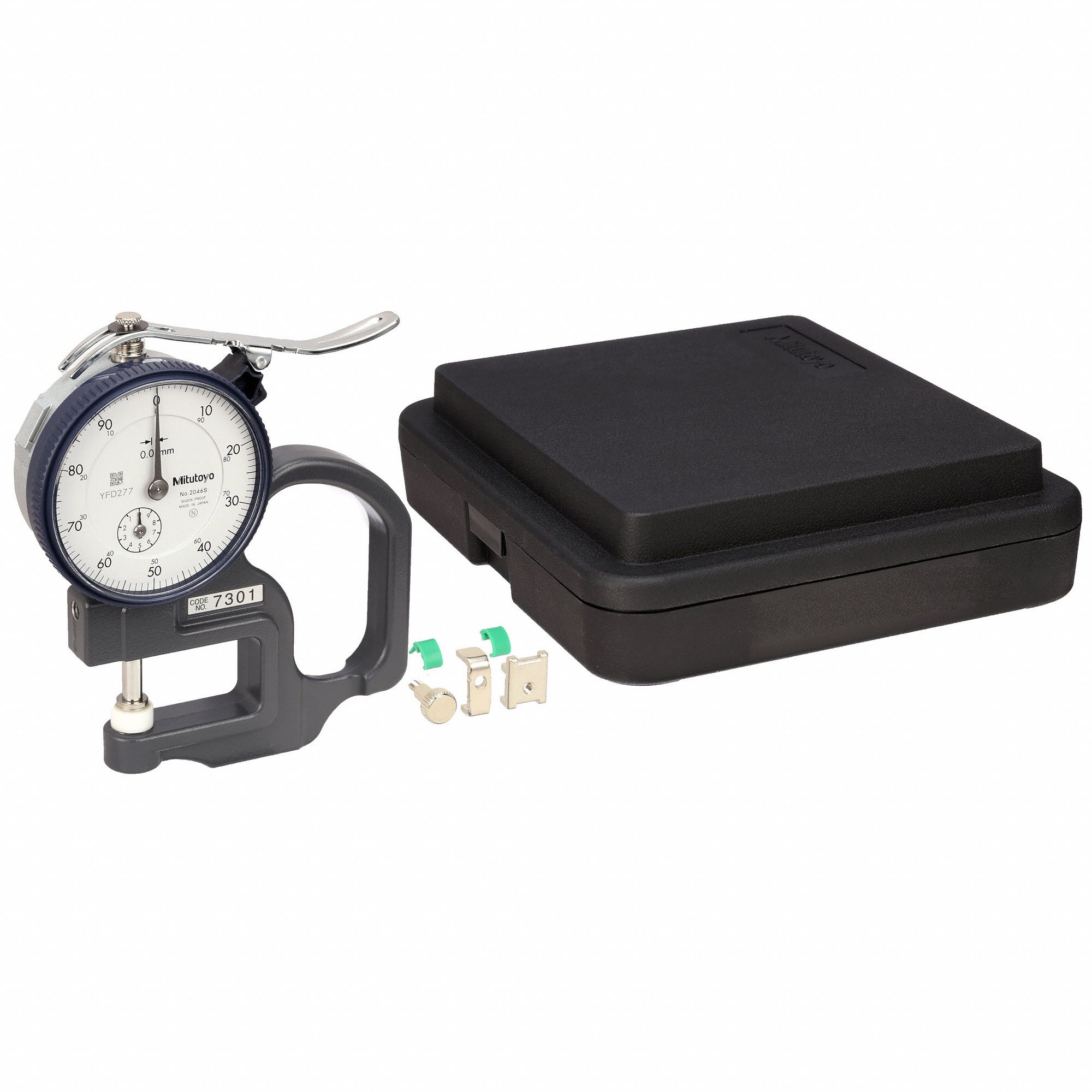 MITUTOYO Dial Thickness Gauge, Range 0 to 10 mm, Throat Depth 30 mm