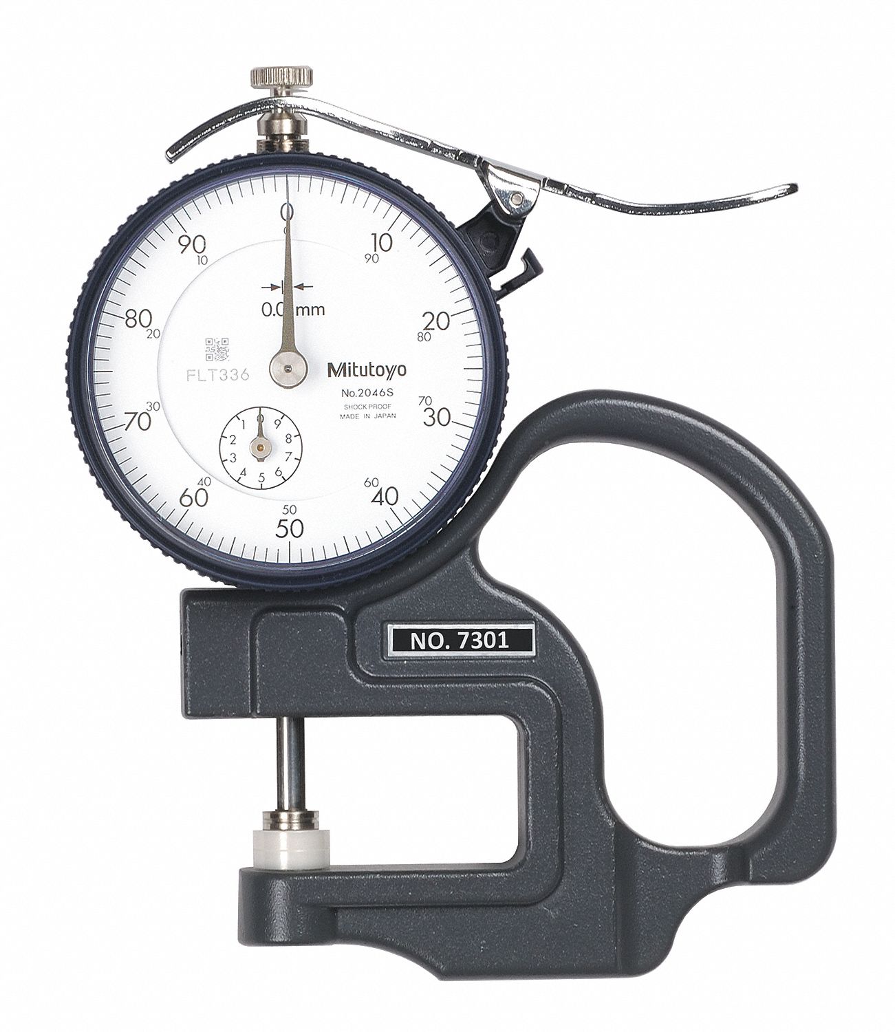MITUTOYO Dial Thickness Gauge, Range 0 mm to 10 mm, Throat Depth 30 mm, Accuracy +/0.015 mm