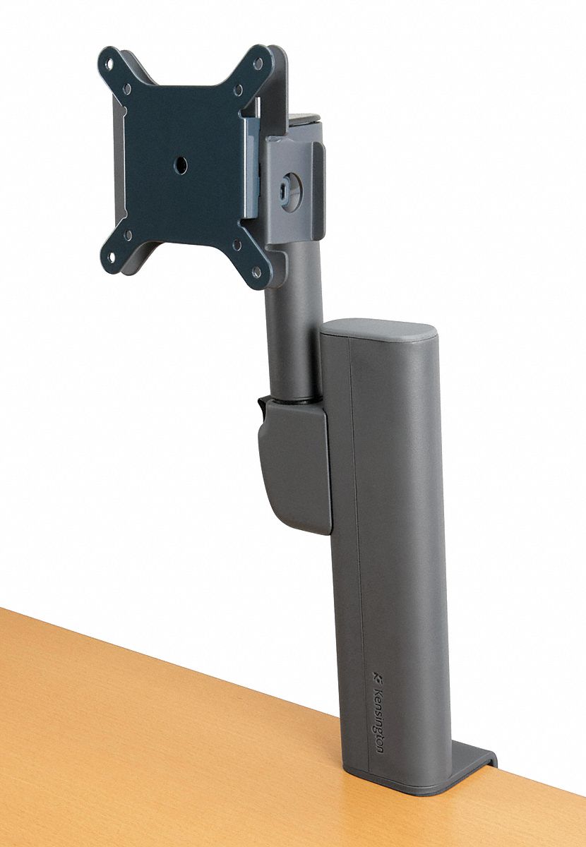 KENSINGTON Black Monitor Arm, Column Mount, 25 lb Weight Capacity