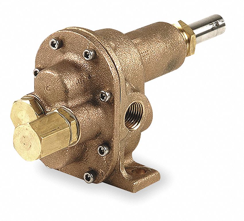 Bronze Rotary Gear Pump Head, Pedestal Design Grainger