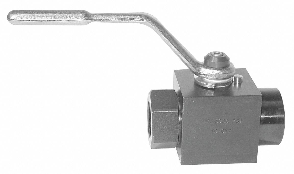 PARKER Hydraulic Ball Valve, 3/4 in NPT, Lockable, 6,000 psi Max