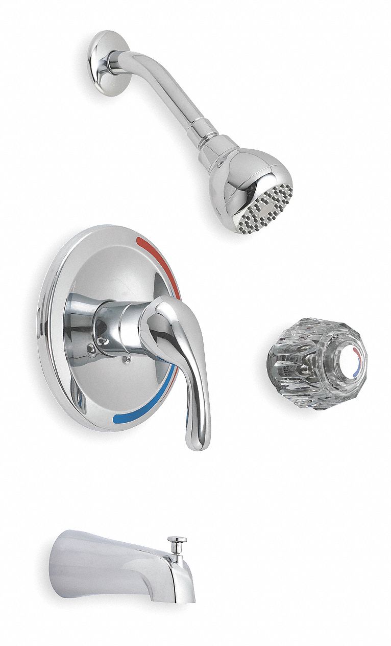 TRIDENT Metal Wall Mounted Shower Head Kit, 2.50 gpm, 1/2" NPT Connection Type 6PB386PB38