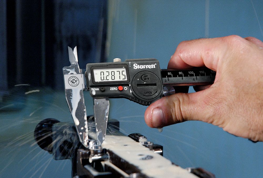 STARRETT 4Way Digital Caliper, Range 0 in to 8 in, 0 to 200 mm, IP