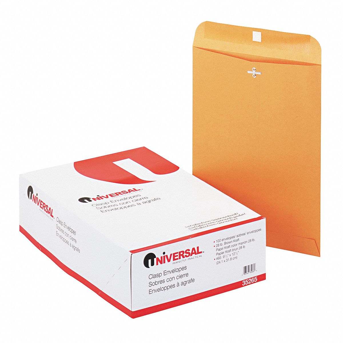 UNIVERSAL Manila Envelopes, Material Kraft, Envelope Closure Clasp with