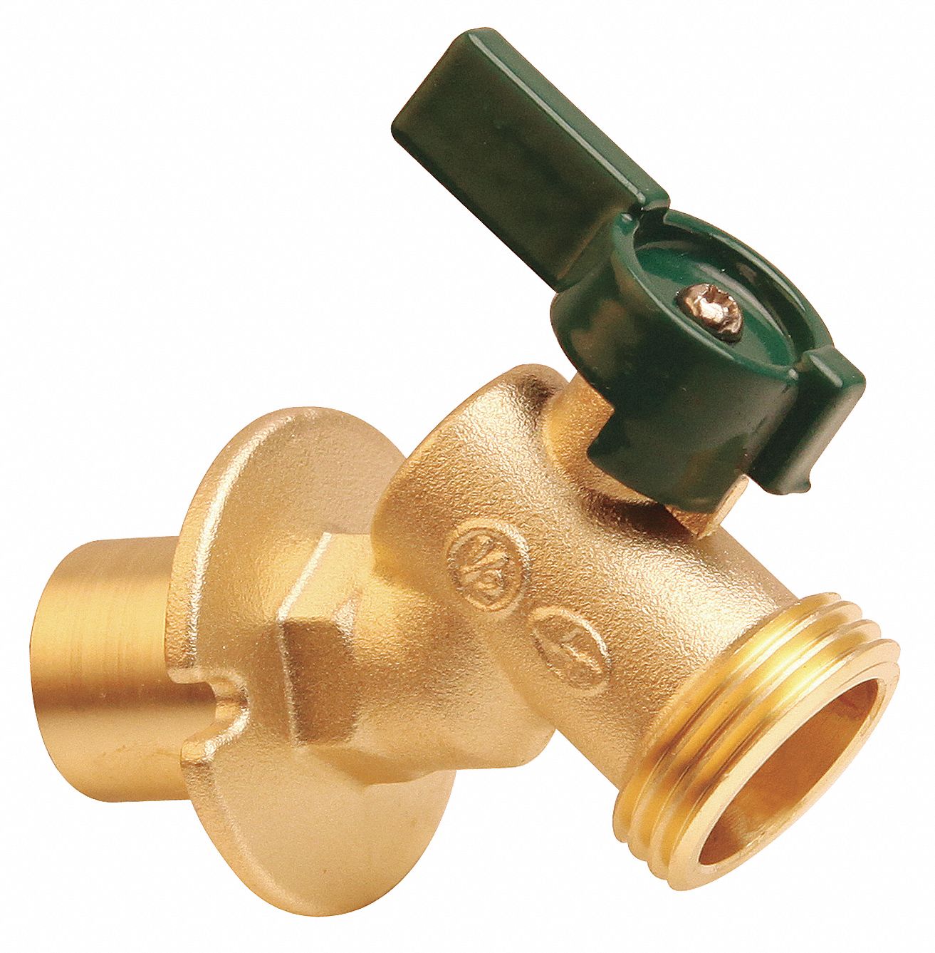 GRAINGER APPROVED Brass Angle Sillcock, Aluminum Handle, Solder Cup