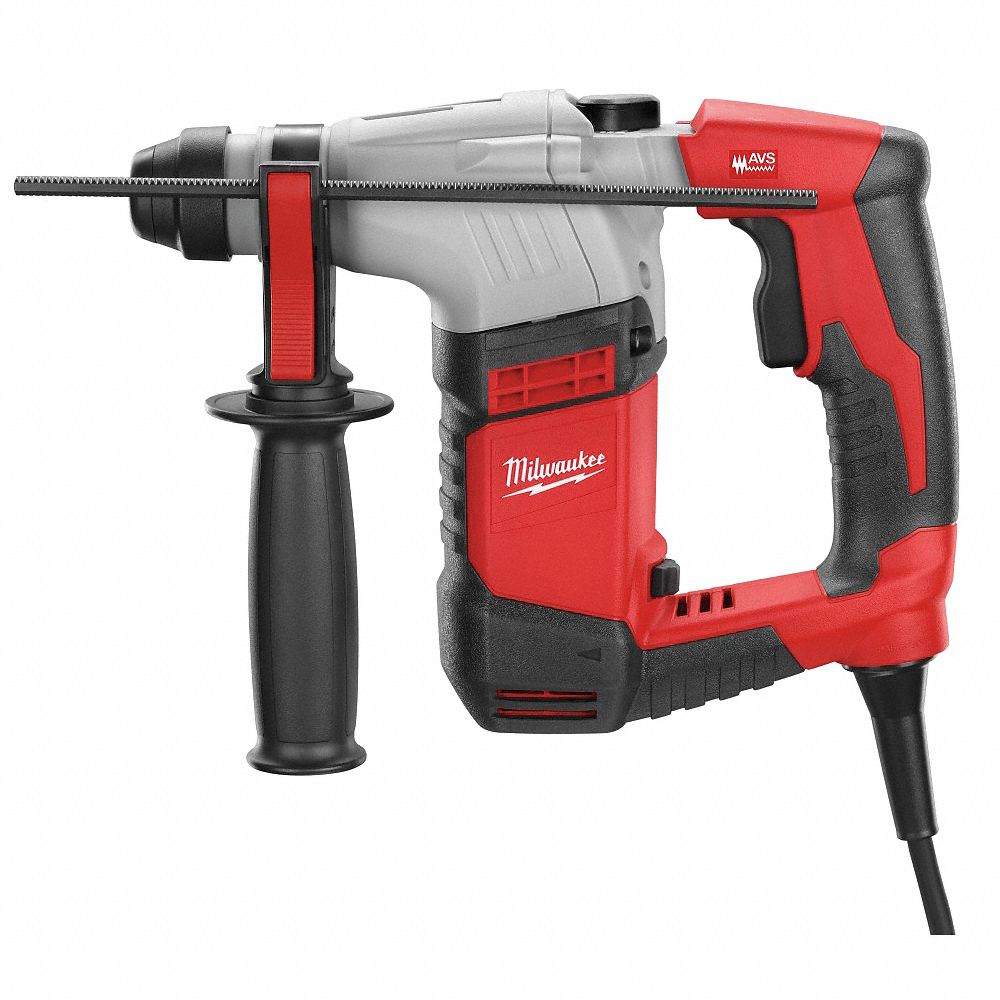 MILWAUKEE SDS Plus Rotary Hammer Kit, 5.5 Amps, 0 to 4400 Blows per