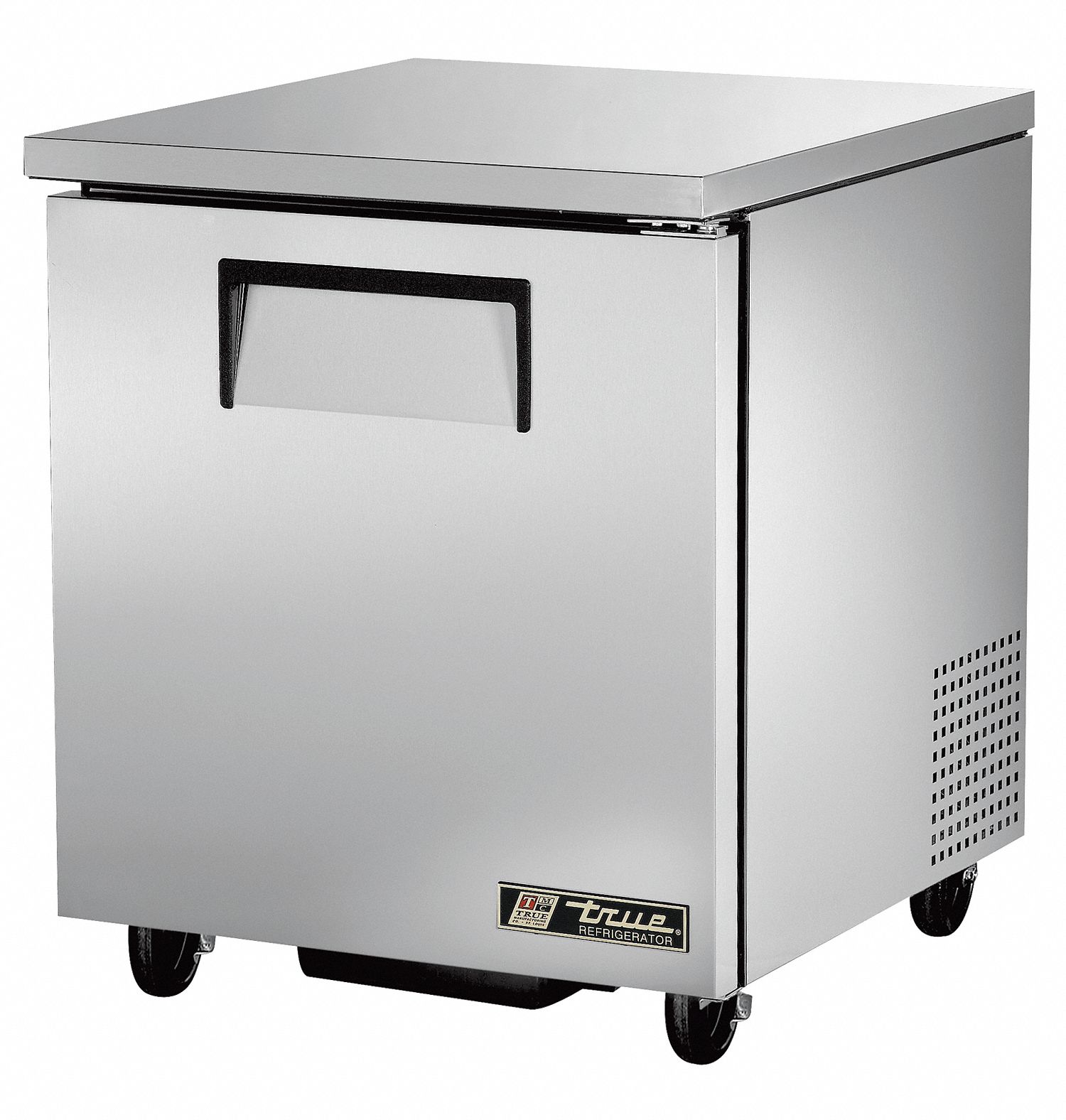 TRUE Refrigerator, Commercial, Stainless Steel, 27 1/2 in Overall Width