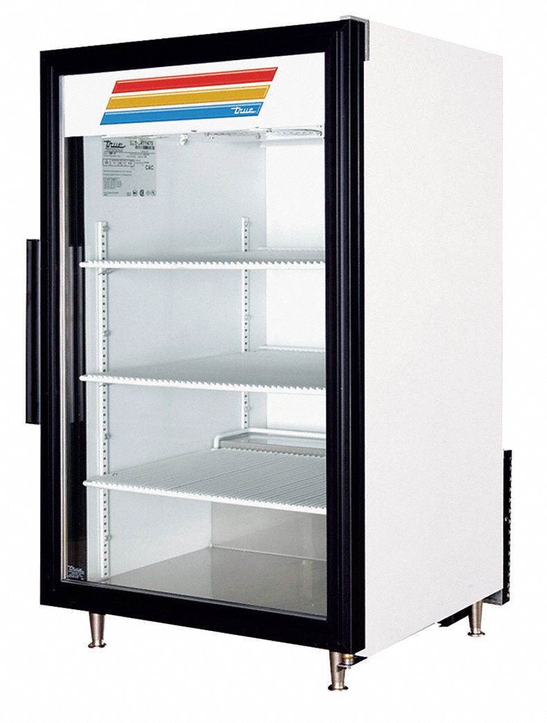 TRUE, Glass Door, 7 cu ft Total Capacity, Refrigerated Merchandiser