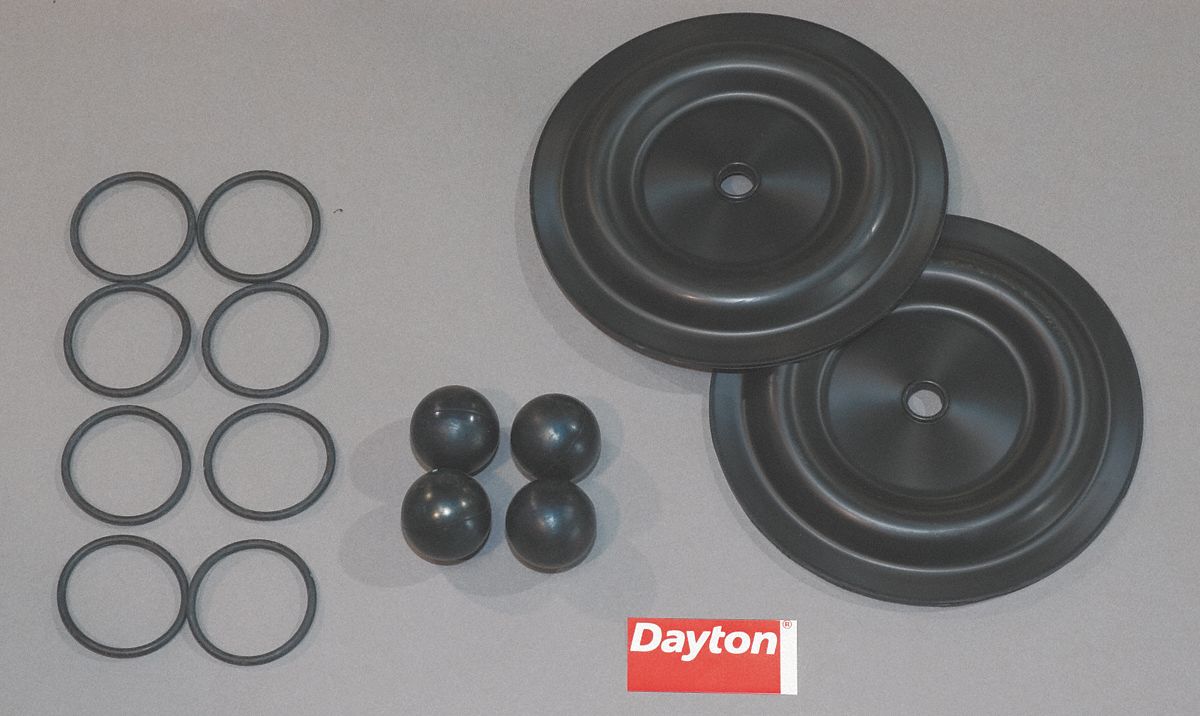 DAYTON, Fluid End Repair Kit, Air Operated Double Diaphragm Pump