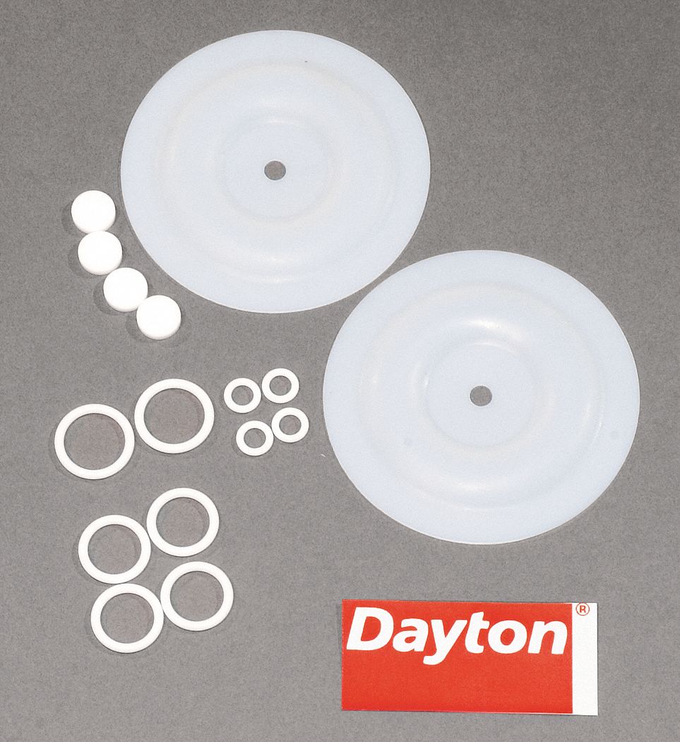 DAYTON, Fluid End Repair Kit, Air Operated Double Diaphragm Pump