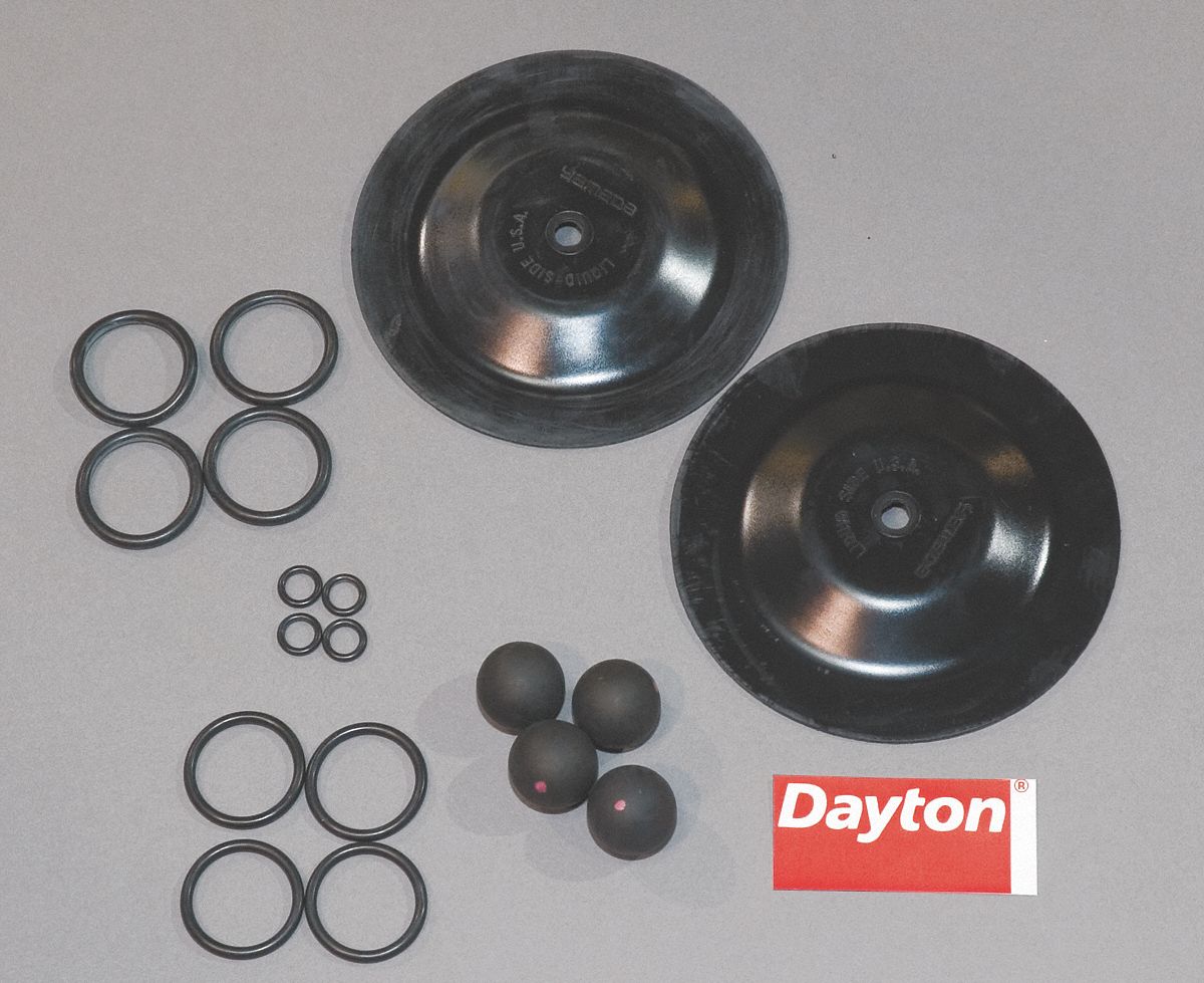 DAYTON, Fluid End Repair Kit, Air Operated Double Diaphragm Pump