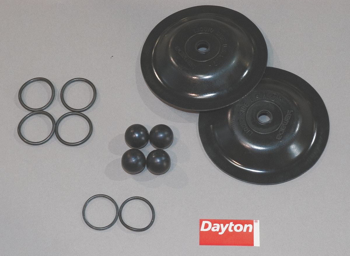 DAYTON, Fluid End Repair Kit, Air Operated Double Diaphragm Pump