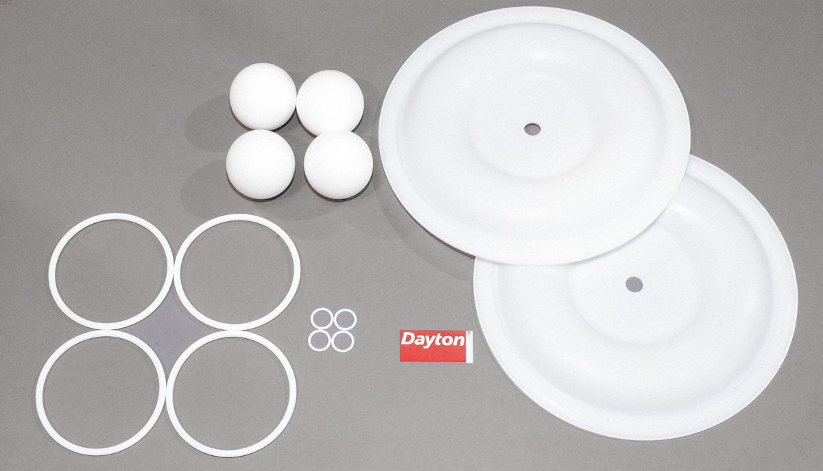 DAYTON, Fluid End Repair Kit, Air Operated Double Diaphragm Pump