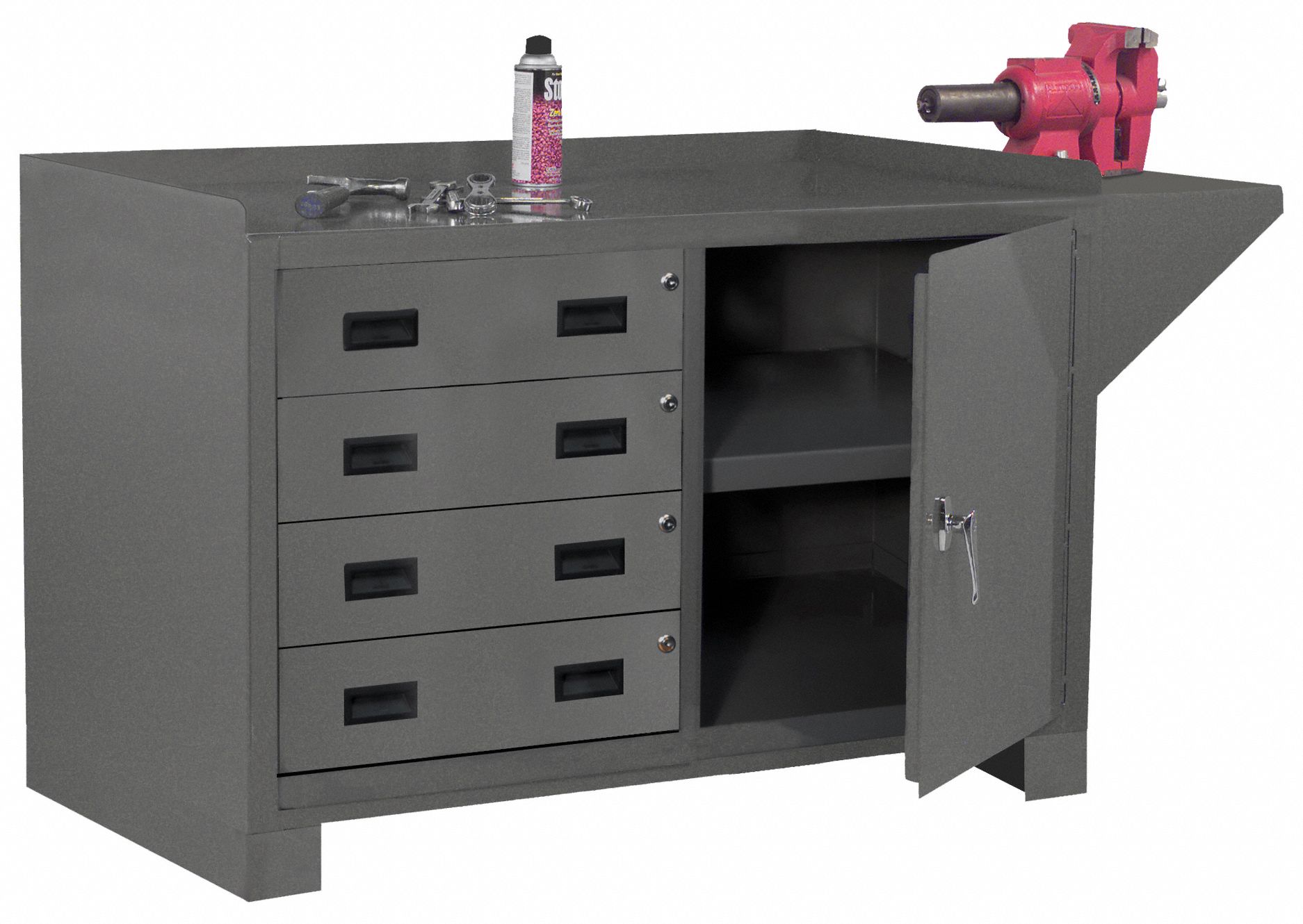 DURHAM MFG, Steel, 48 in x 24 in, Workbench 6RHH9340495