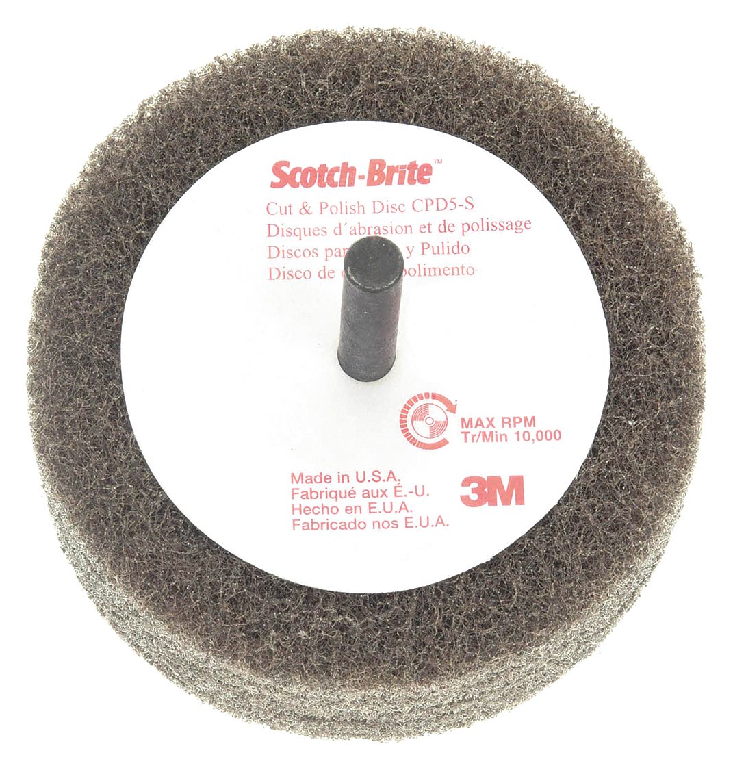 SCOTCHBRITE NonWoven, Straight, Mounted Flap Wheel, Aluminum Oxide, 3