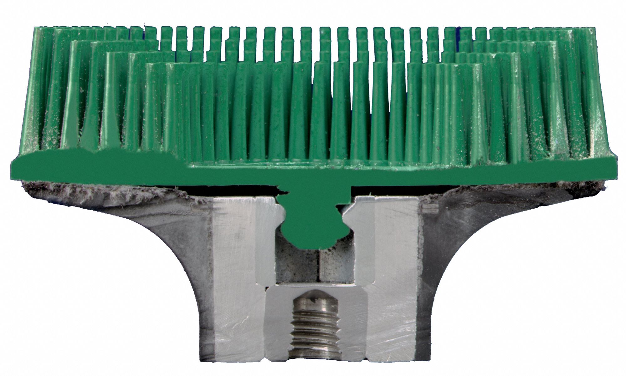 SCOTCHBRITE 2 in Tapered Bristle Disc, Quick Change Mount, 5/8 in Trim