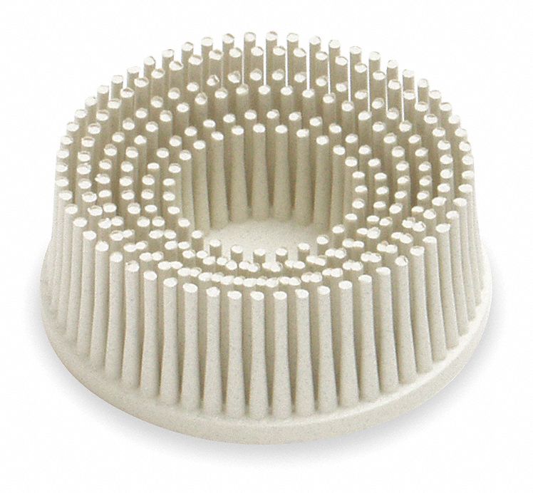 SCOTCHBRITE Tapered Bristle Disc Quick Change, 2 in Dia, 5/8 in Trim