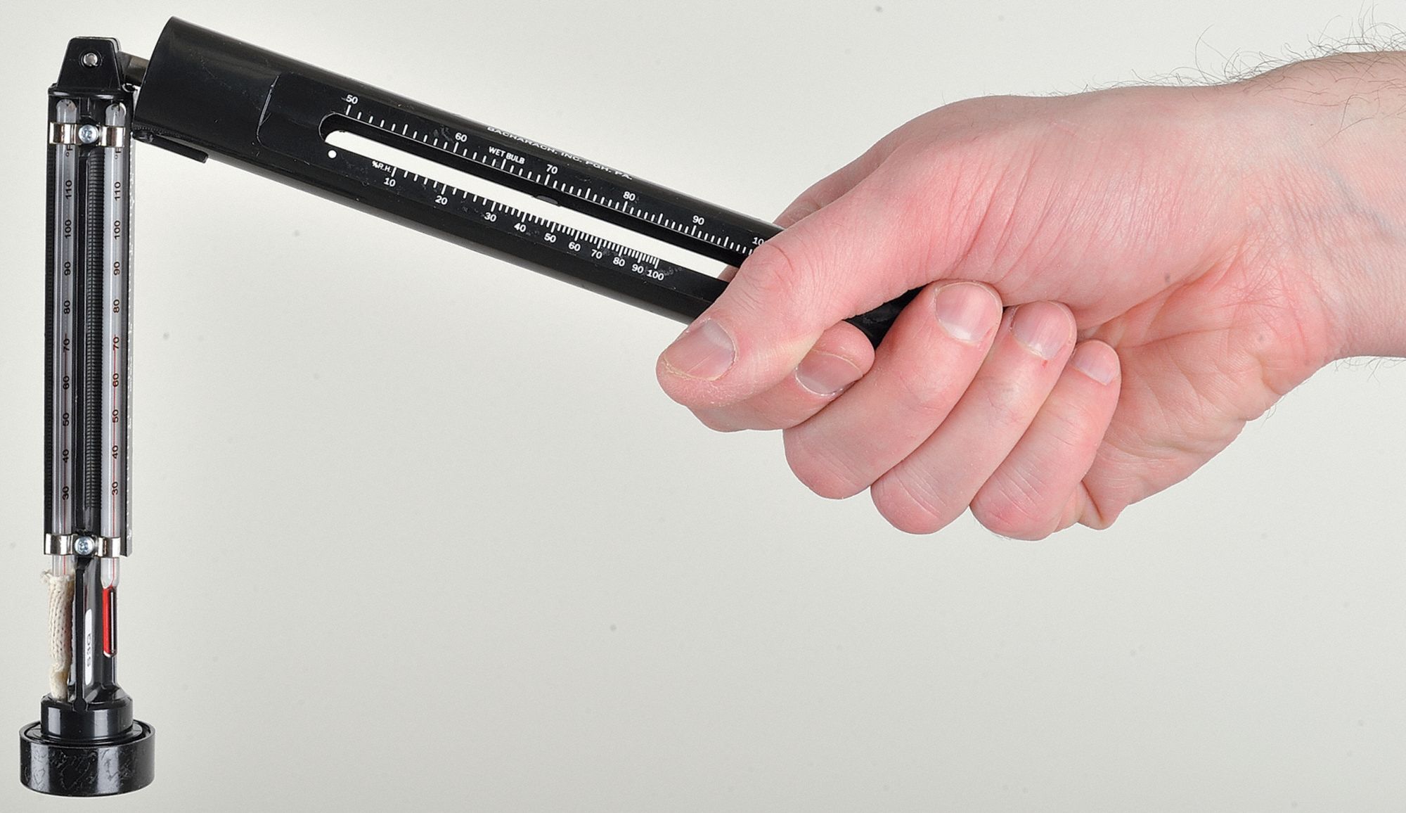 BACHARACH Sling Psychrometer, Red Spirit Fill - 6T173|12-7012 - Grainger