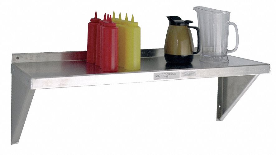 NEW AGE 1125A Wall Shelf,Aluminum,36" W,12" D 715347113961 eBay