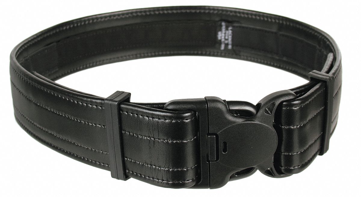 BLACKHAWK Duty Belt With Loop, Molded Vinyl, Black, Width 2 in, Size