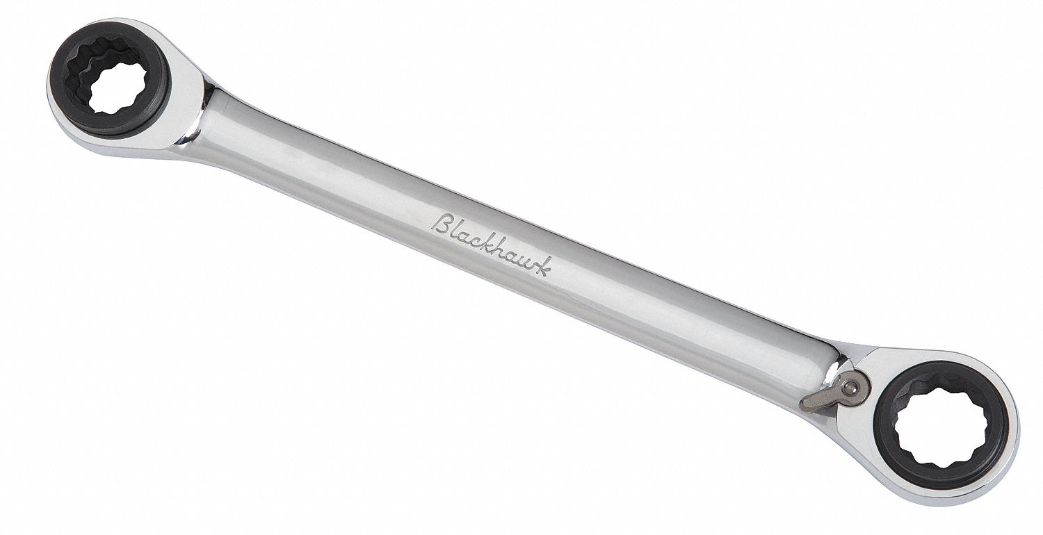 Ratcheting Wrench Set, Alloy Steel, Full Polish Grainger