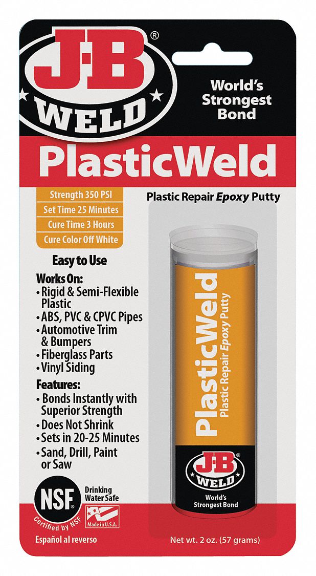 JB WELD Epoxy Adhesive, Tube, 2.0 oz, OffWhite, 25 min Work Life