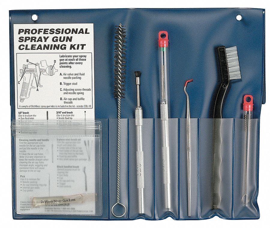 DEVILBISS Spray Gun Cleaning Kit 6URE2192212 Grainger