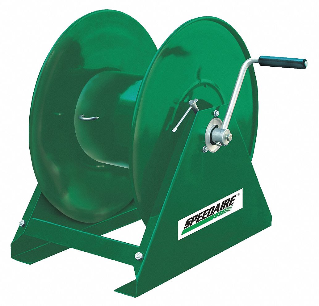 SPEEDAIRE Hand Crank Hose Reel, Hose Capacity 200 ft (1/2 in I.D