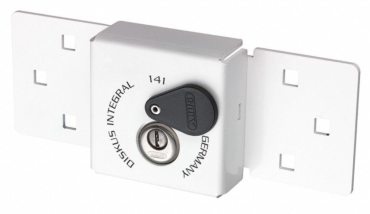ABUS Van Locks with Hasp, Stainless Steel 6WNW4141/200 White KA