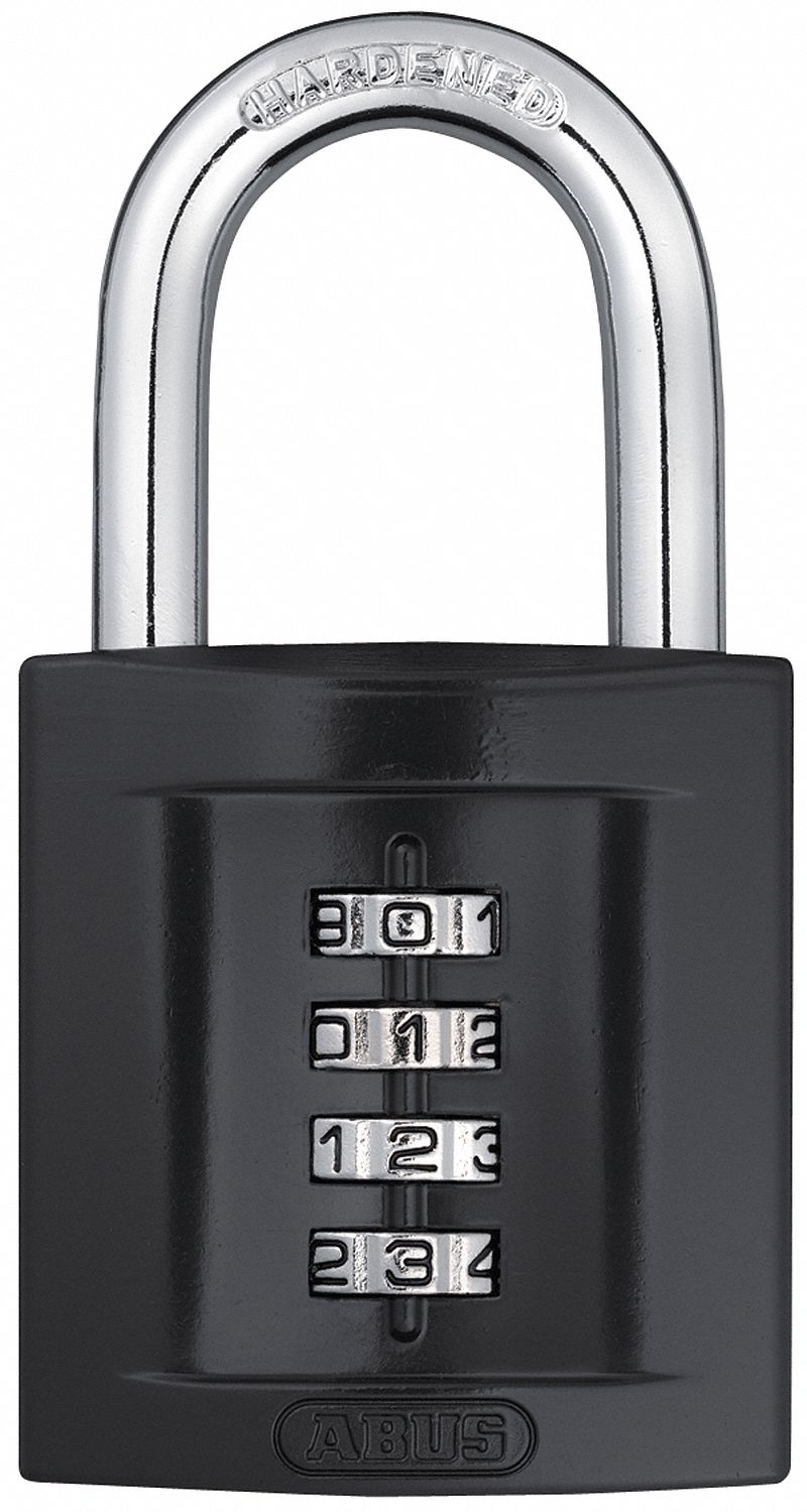 ABUS Combination Padlock, Resettable, Front Dial Location, Horizontal