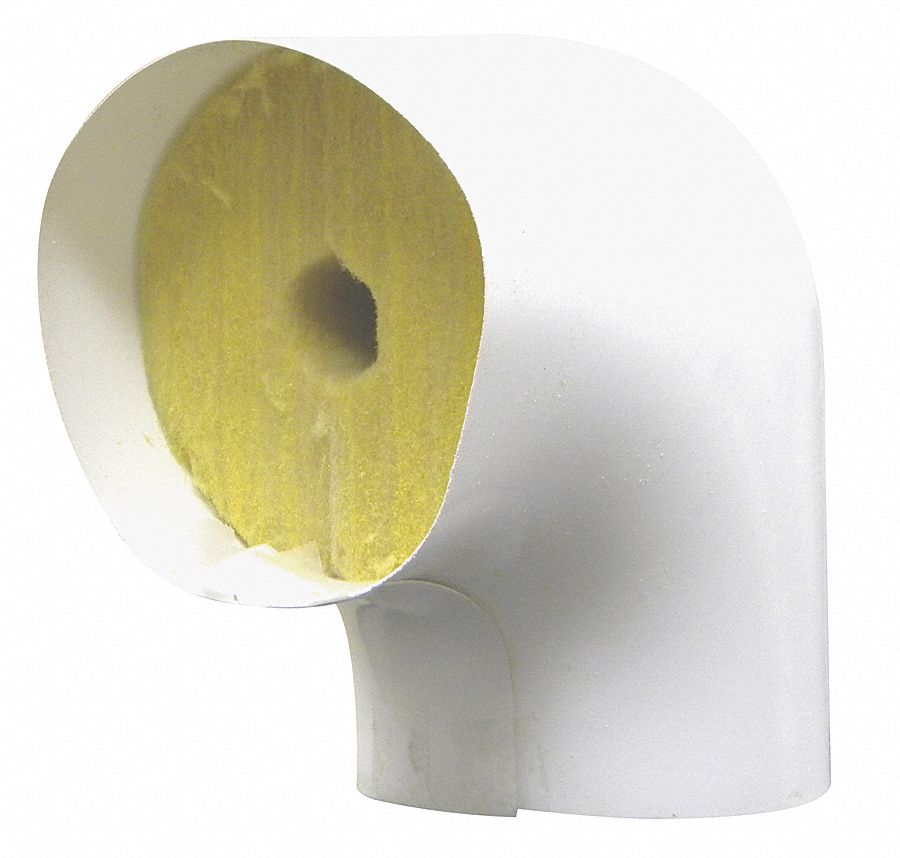 GRAINGER APPROVED 1" Thick Fiberglass 90° Elbow Pipe Fitting Insulation