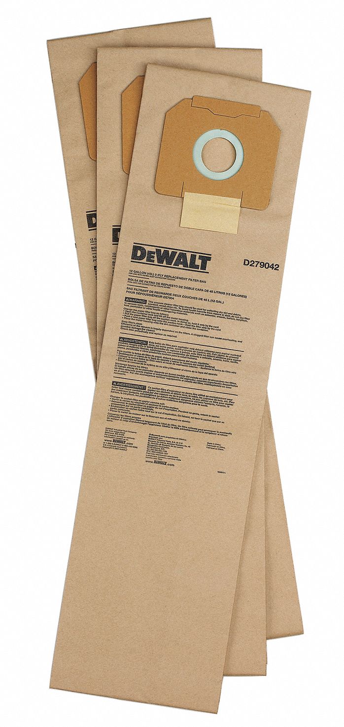 DEWALT, Fits Dewalt Vacuum Brand, Fits D27904 Vacuum Models, Vacuum Bag
