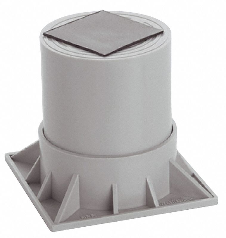 DIVERSITECH Heat Pump Riser, Two Piece, 6",Gray, Heat Pump Riser,Two