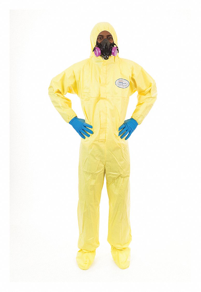 INTERNATIONAL ENVIROGUARD Hooded Chemical Resistant Coveralls with