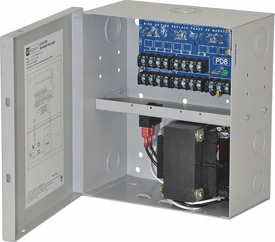 ALTRONIX, Power Supply Wall Mount, 3.5 in Enclosure Dp (In.), Power