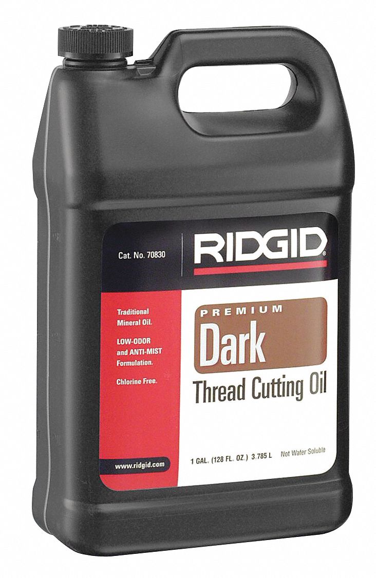 RIDGID Pipe Thread Cutting Oil, Container Size 1 gal, Can, Black