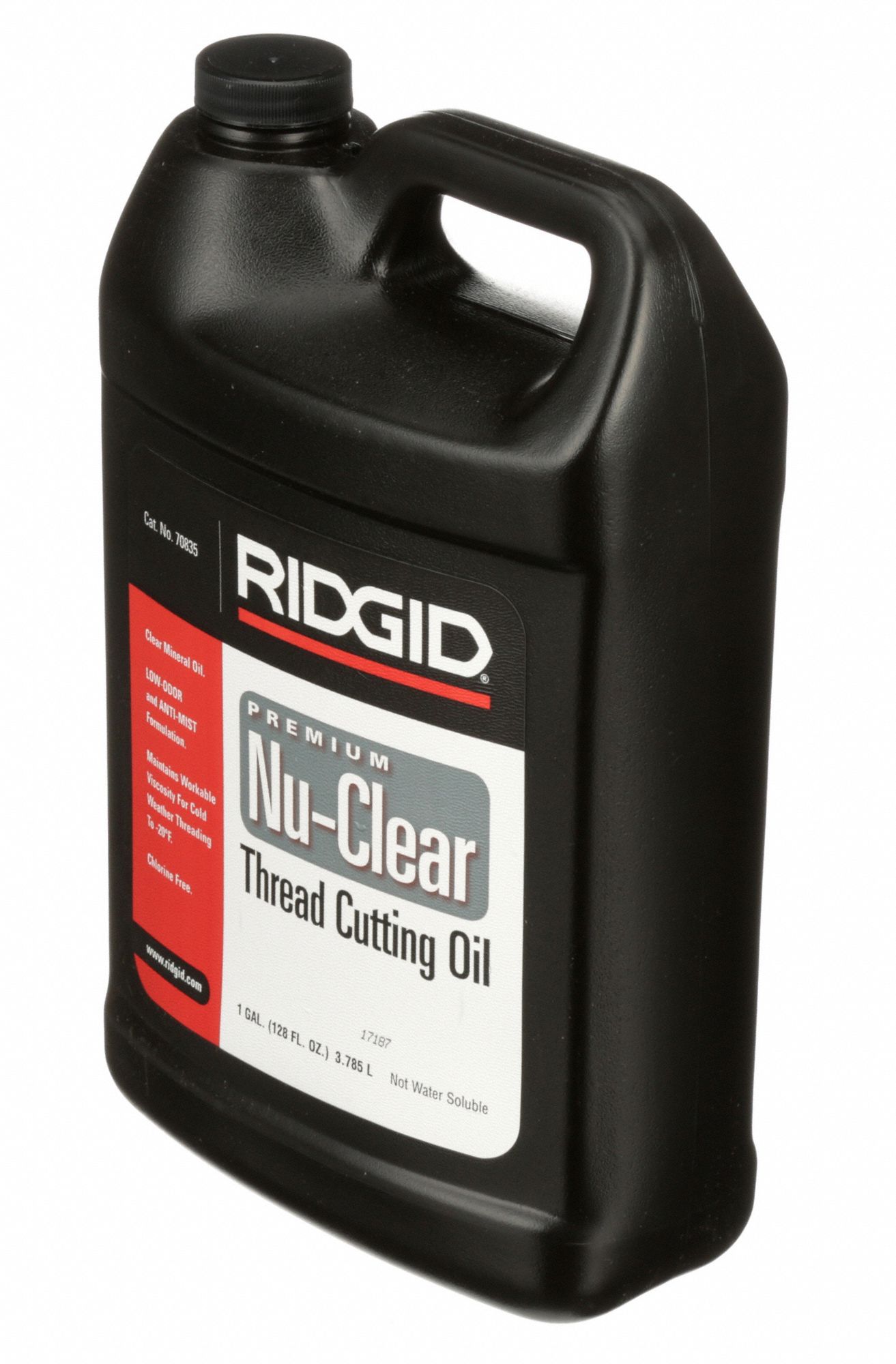 RIDGID Pipe Thread Cutting Oil, Container Size 1 gal, Can, Clear Yellow
