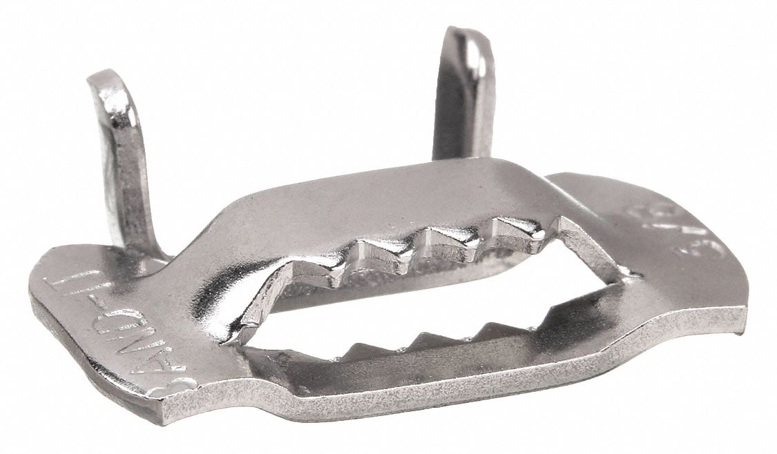 Fits 3/8 in Strap Wd, 316 Stainless Steel, Strapping Buckle 6YPZ1