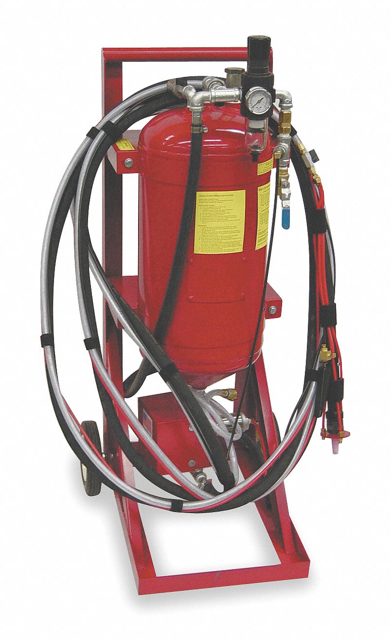 ECONOLINE, 100 lb Hopper Capacity (Lb.), 25 ft Hose Lg, Portable Soda