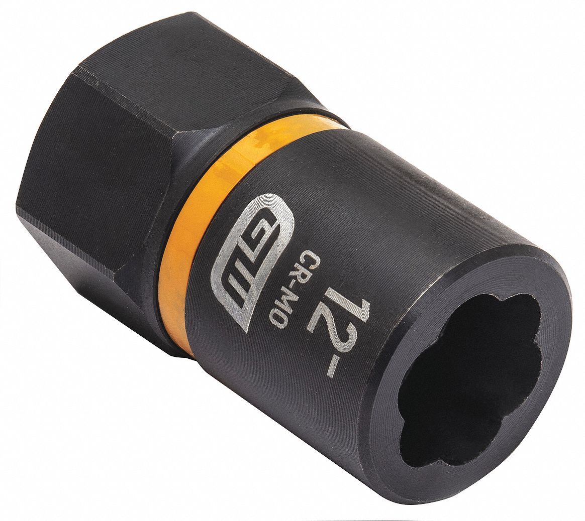 GEARWRENCH Bolt Extractor, Socket Size 12 mm, Socket Shape 7Point