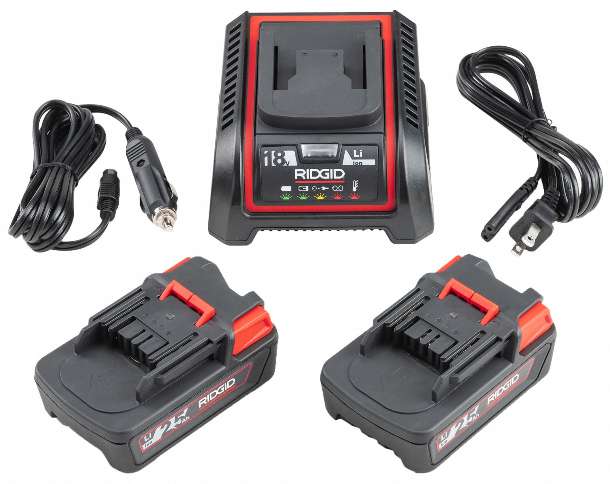 RIDGID®, 18V RIDGID, Battery and Charger Kit 780AX166013 Grainger